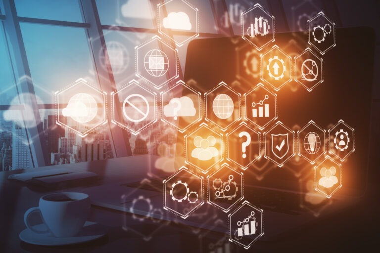 Abstrakte Darstellung vernetzter Daten